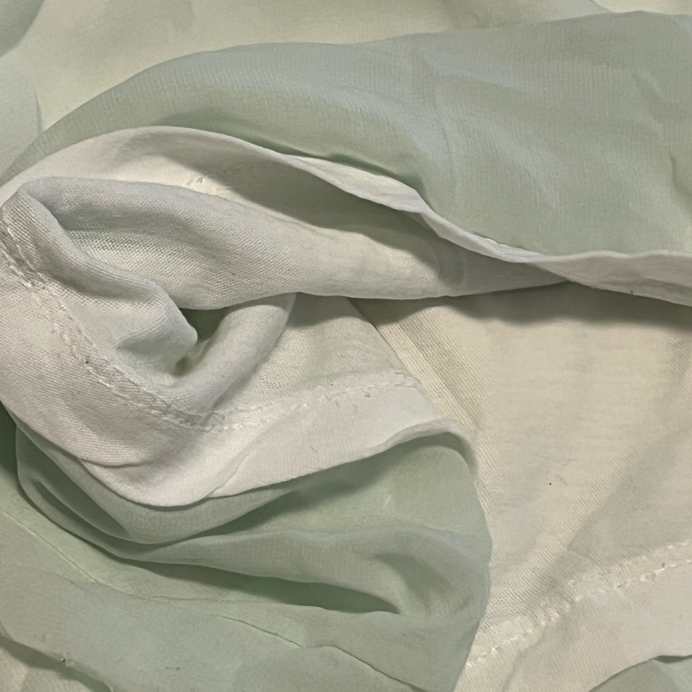 Zara Light Green Sheer Tee View 5